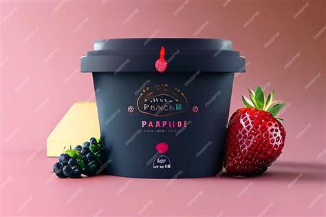 Premium Photo Yogurt Strawberrys Blackberrys Pineapple Pasion Fruit Hills Minimalist High