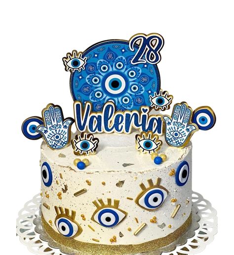 Customized Evil Eye Cake Topper Evil Eye Birthday Cake Decoration