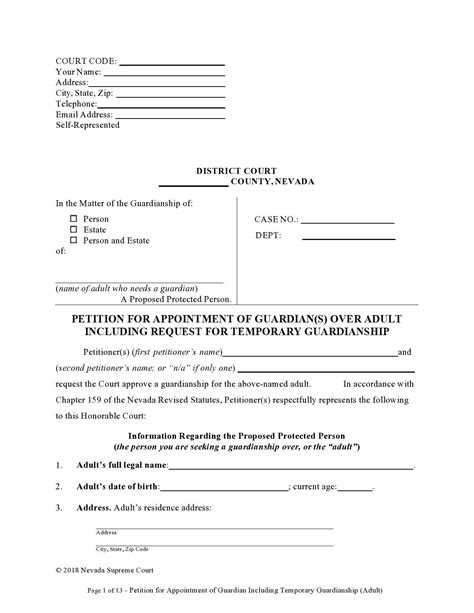 40 Printable Temporary Guardianship Forms All States Artofit