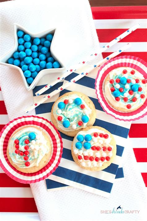 Easy Patriotic Cookies 4th Of July Shes Kinda Crafty