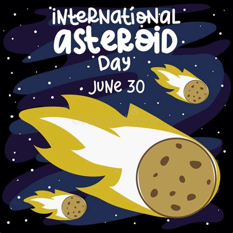 International Asteroid Day Poster Template Stock Illustration ...