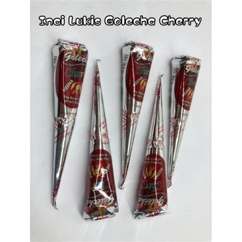 1pc GOLECHA Cherry Inai Lukis Henna Paste Lazada