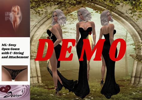 Second Life Marketplace Ml Sexy Open Gown Black Legacy Demo