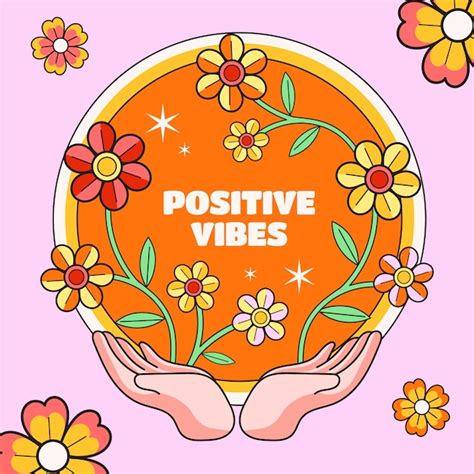 Ilustración de vibraciones positivas dibujadas a mano Vector Premium