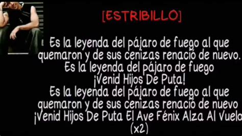 La Leyenda Del Ave Fénixletra Youtube