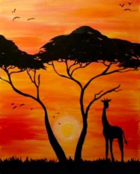 African Sunset Painting At Explore Collection Of