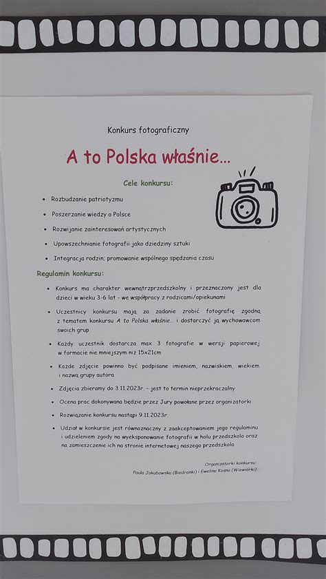 Konkurs fotograficzny A to Polska właśnie Przedszkole nr 376 z