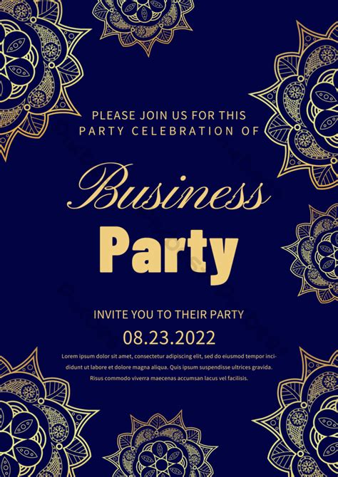 Business Party Pattern Business Invitation | PSD Free Download - Pikbest