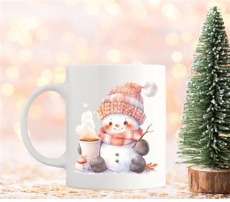 Christmas Mugs/ Snowman Mugs/ Hot Cocoa Mugs/ Hot Chocolate Mugs ...