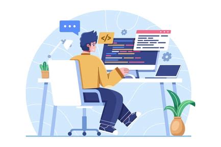 freelance programmers work  programming code illustrations ft