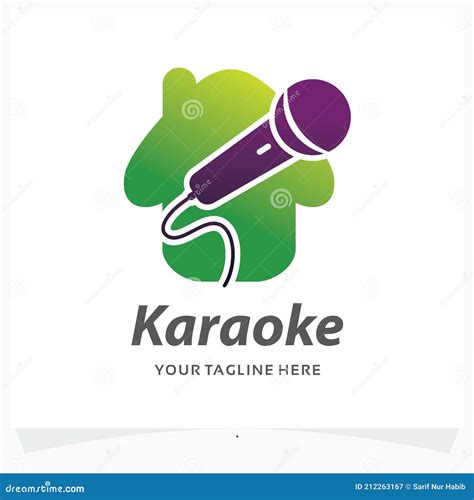 Karaoke Studio Logo Design Template Stock Vector Illustration Of