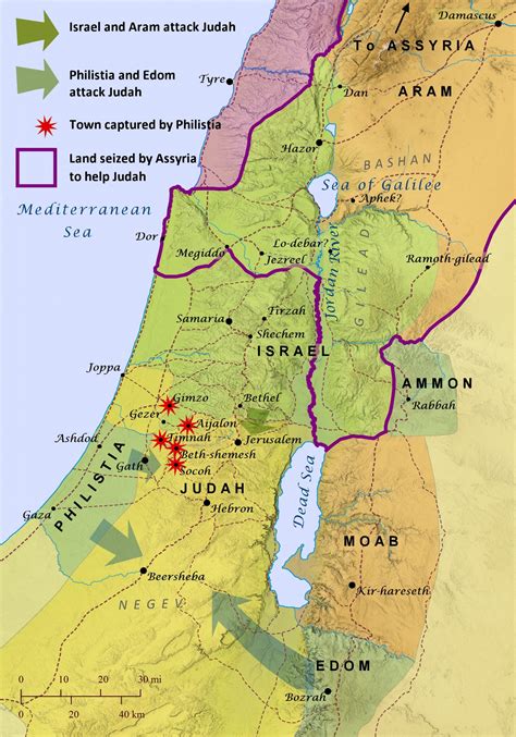 Map Of Northern Kingdom Of Israel