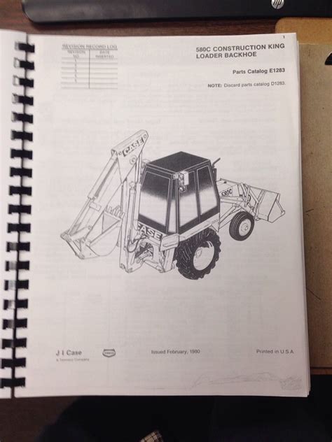 Case C Backhoe Parts Manual