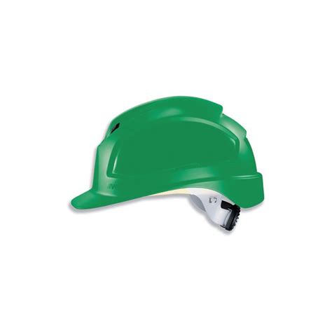 Casque de sécurité UVEX Pheos B WR vert à visière longue et crémaillère