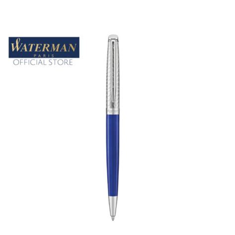 Waterman Hemisphere Deluxe Blue Wave Ct Chrome Trim Ballpoint Pen Bp