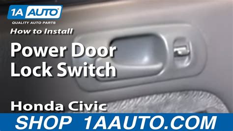 How To Replace Power Door Lock Switch 96 00 Honda Civic YouTube