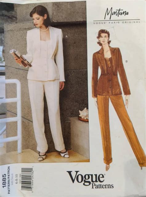 Montana Vogue Paris Original Beautiful Suit Sewing Pattern Etsy Suit