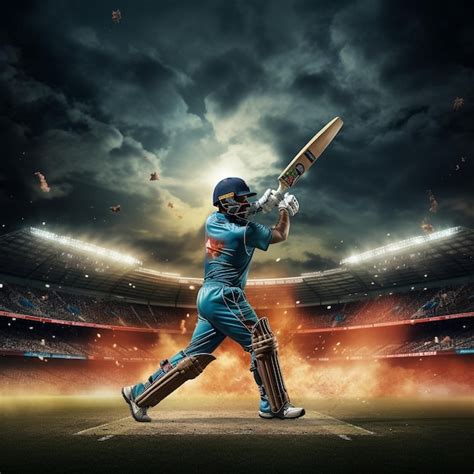 Premium Photo Cricket Player Batsman Indian Cricket Sport Of Cricket