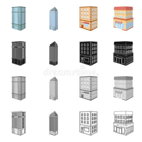 Illustration De Vecteur D Ic Ne De Construction Et De B Timent Placez