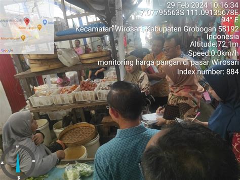 Pemantauan Harga Pangan Di Pasar Wirosari Dan Pasar Purwodadi Dinas