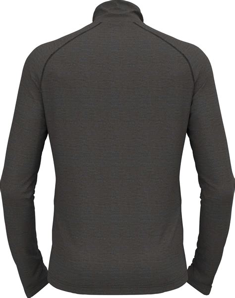 Odlo Bl Top Turtle Neck L S Half Zip Natural Dark Grey Base Layer