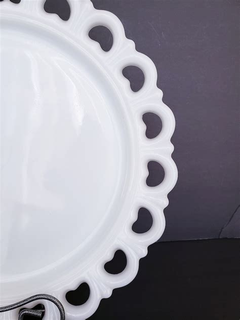 Vintage Anchor Hocking Lace Edge Milk Glass Old Colony Open Etsy