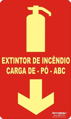 Kit Placas Fotoluminescente Extintor Inc Ndio Abc Cod E Frete Gr Tis