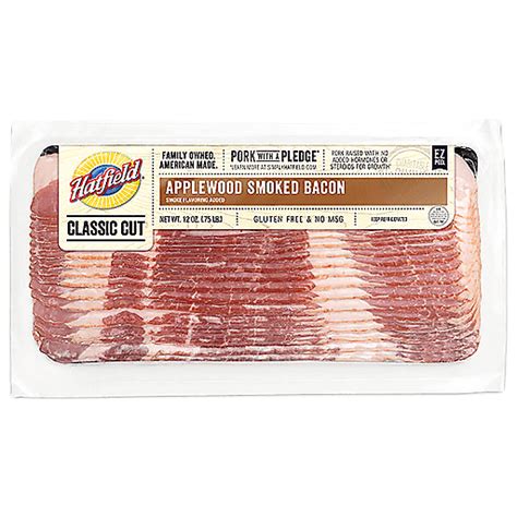 Hatfield Bacon Applewood Smoked Classic Cut 12 Oz Shop Priceless