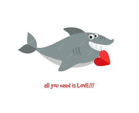 premium vector friendly smiling cartoon shark