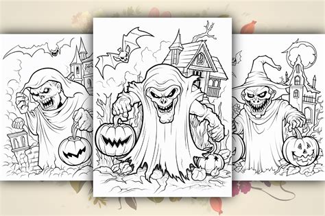 Halloween Coloring Pages for Adults-100+ Graphic by Kohinoor Design ...