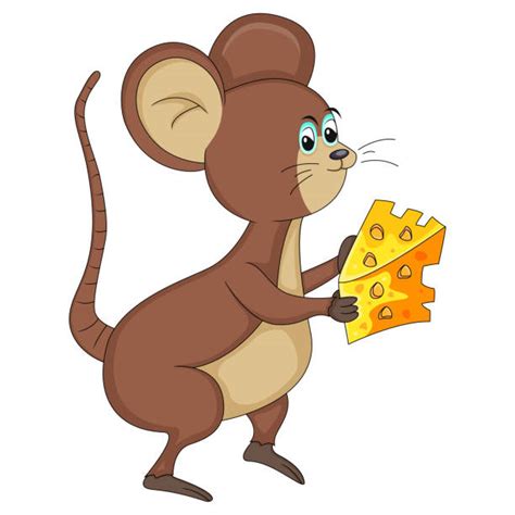 Mouse Eating Cheese Drawing Illustrations, Royalty-Free Vector Graphics ...