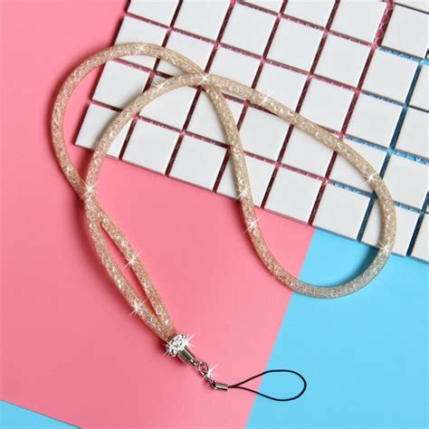 Mobile Phone Bling Glitter Neck Strap Lanyards Key Grandado