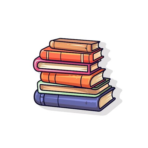 Premium Vector Hand Drawn Stack Of Books