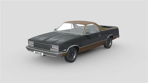 Low Poly Car Chevrolet El Camino 1982 Buy Royalty Free 3d Model By Roh3d Dfd6485