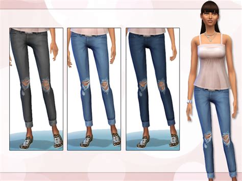 The Sims Resource Distressed Jeans Maxis Match