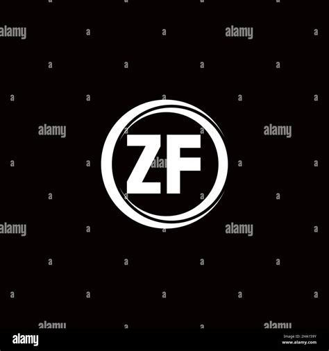 Logotipo De Zf Monograma De Letra Inicial Con Plantilla De Diseño