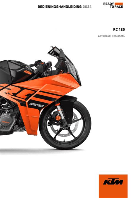 2024 Ktm Rc 125 Handleiding Pdf Manual 130 Pages