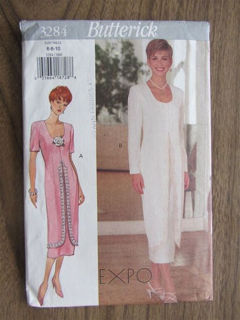 Butterick 3284 Womens MOTHER OF THE BRIDE PARTY DRESS Pattern Sz 6 8 10