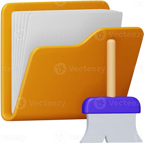 Clean Folder 3d Rendering Isometric Icon 15072065 PNG