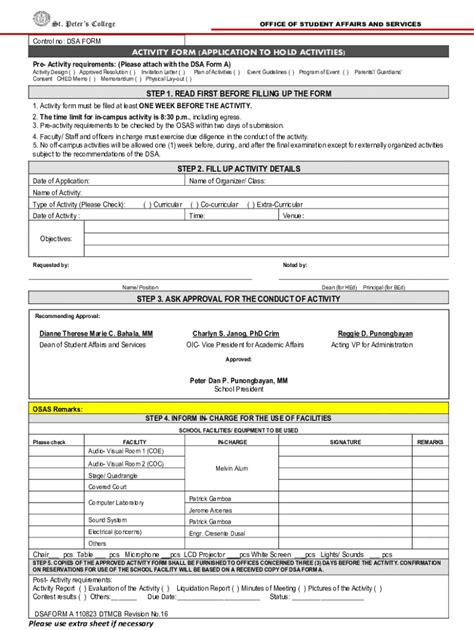 Fillable Online DSA Continued Funding Application Form Fax Email Print