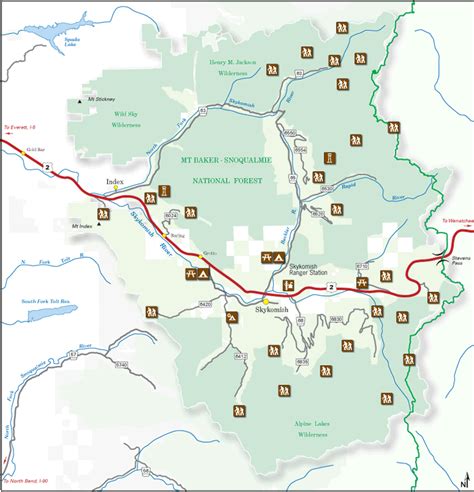 Mt Baker Snoqualmie National Forest Winter Sports XC Skiing Snowshoeing