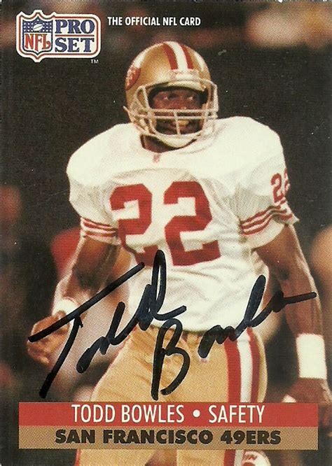 Bowles, Todd | The Football Autograph Encyclopedia