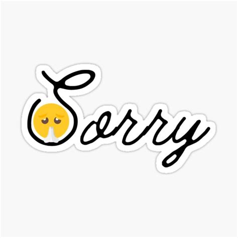 "Sorry Emoji | Sticker" Sticker by Jkhandesign | Redbubble