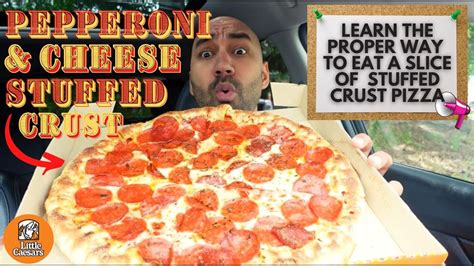 New Pepperoni And Cheese Stuffed Crust Pizza Review Little Caesars