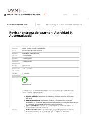 Revisar Entrega De Examen Actividad 9 Automatizada Pdf KAREN