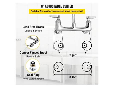 Top 5 commercial kitchen sink faucets with sprayer - VEVOR Blog