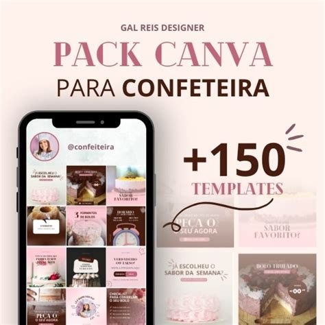 Pack Canva 150 Artes Para Confeiteira Artes Digitais Elo7