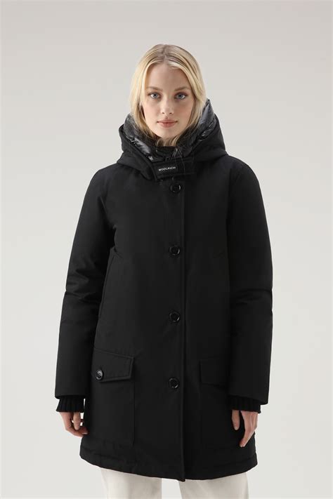 Arctic Parka Aus Ramar Cloth Mit Vier Taschen Damen Schwarz Woolrich De