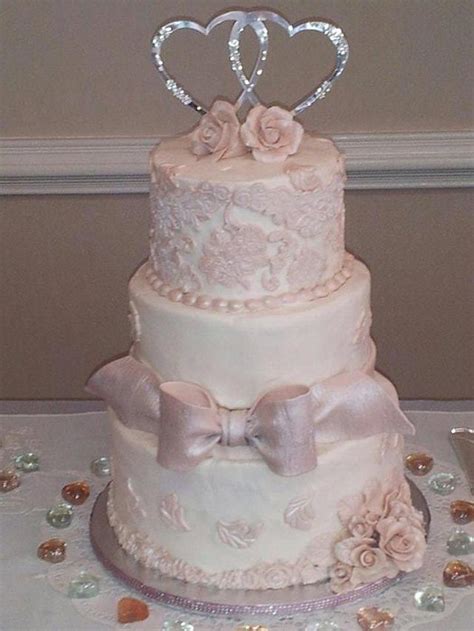 Platinum Wedding Decorated Cake By Monica Cakesdecor