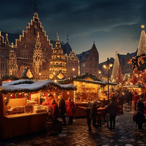 european village christmas shopping  stock photo public domain